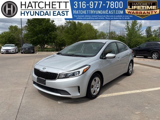 2017 Kia Forte LX in Silky Silver — front three-quarter view