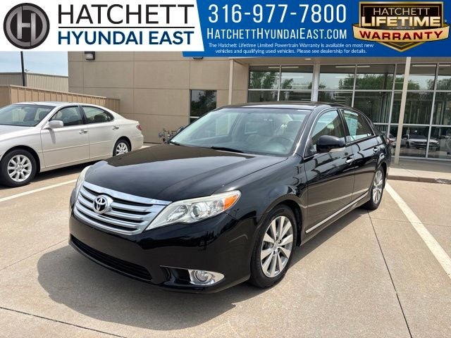 2012 Toyota Avalon Limited in Black — front three-quarter view