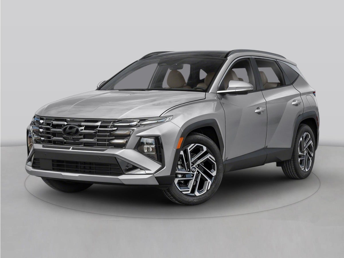 2025 Hyundai TUCSON SEL in White Pearl — front three-quarter view
