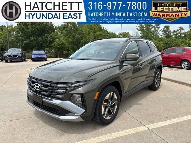 2025 Hyundai TUCSON SEL in Rockwood Green — front three-quarter view