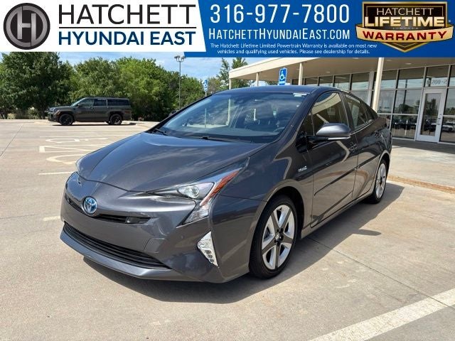 2017 Toyota Prius Three Touring in Magnetic Gray Metallic — front three-quarter view