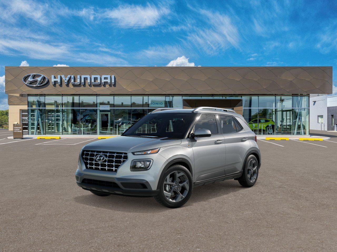 2026 Hyundai VENUE SEL in Shimmering Silver — front three-quarter view