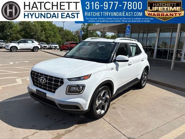 2025 Hyundai VENUE SEL in Lunar White — front three-quarter view