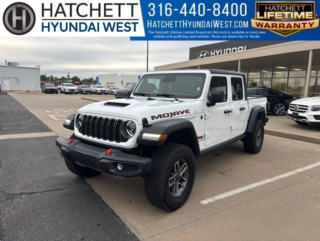 2026 Jeep Gladiator Mojave in Bright White Clearcoat — front three-quarter view