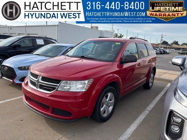 2016 Dodge Journey SE in Redline 2 Coat Pearl — front three-quarter view
