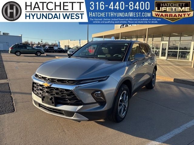 2025 Chevrolet Blazer LT in Sterling Gray Metallic — front three-quarter view