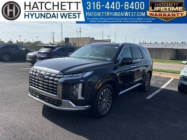 2024 Hyundai PALISADE Calligraphy in Moonlight Cloud — front three-quarter view