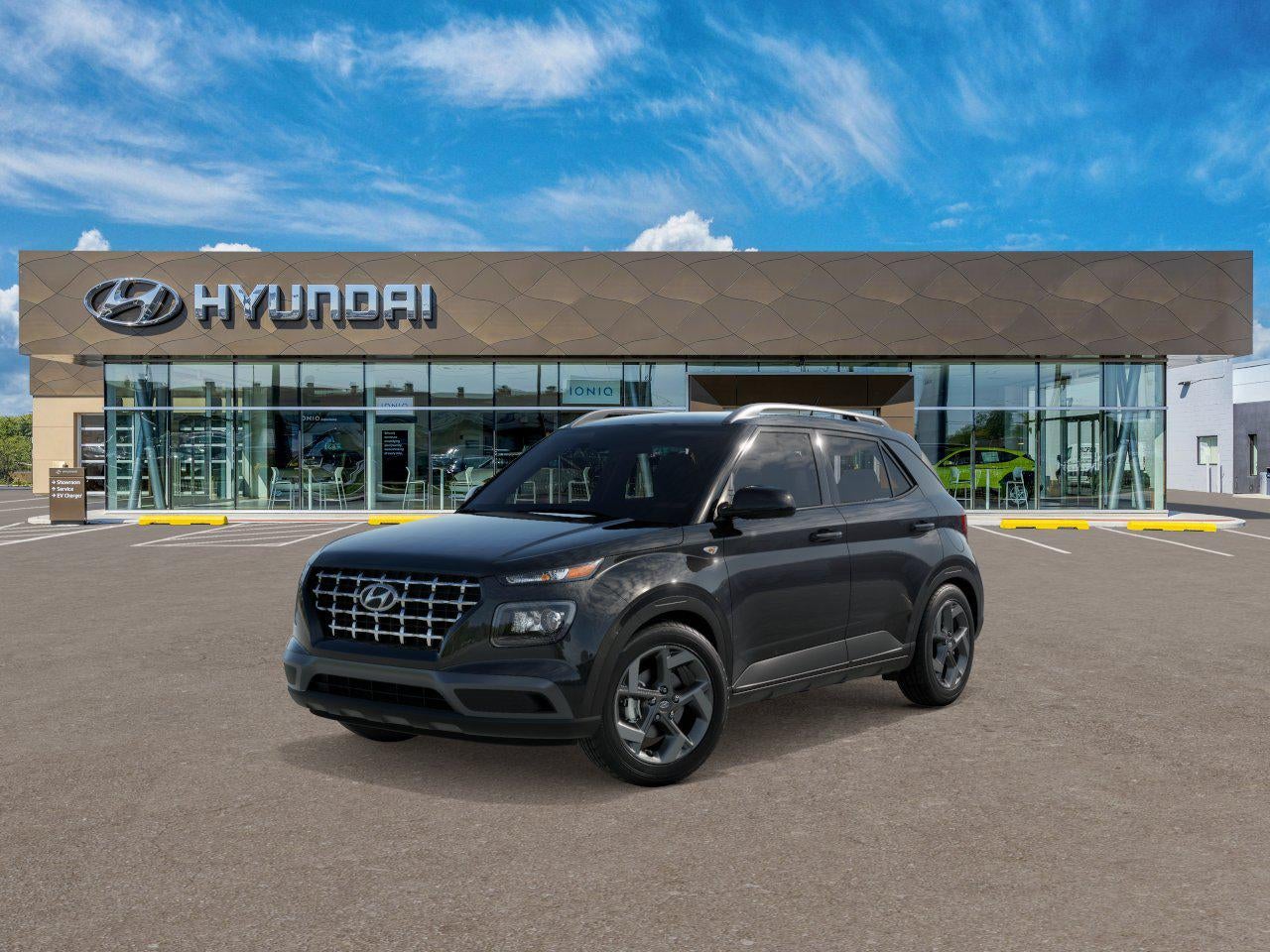 2026 Hyundai VENUE SEL in Onyx Black — front three-quarter view
